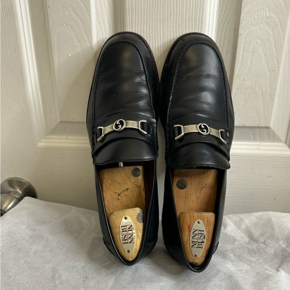 Gucci Other - Gucci
Gucci Black Leather Interlocking G Penny Loafers Size 8